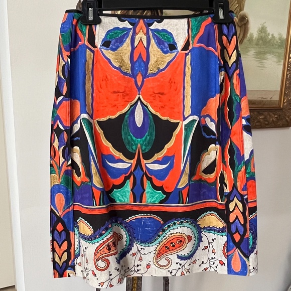NWT Kobi Halperin Jackie Multicolor Cotton Printed Skirt Size S - Picture 3 of 6